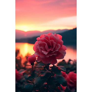 Pink Sunset Painting
